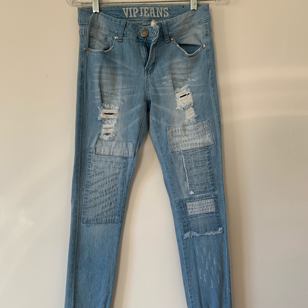 VIP Jeans size 3/4 cute Patchwork pants